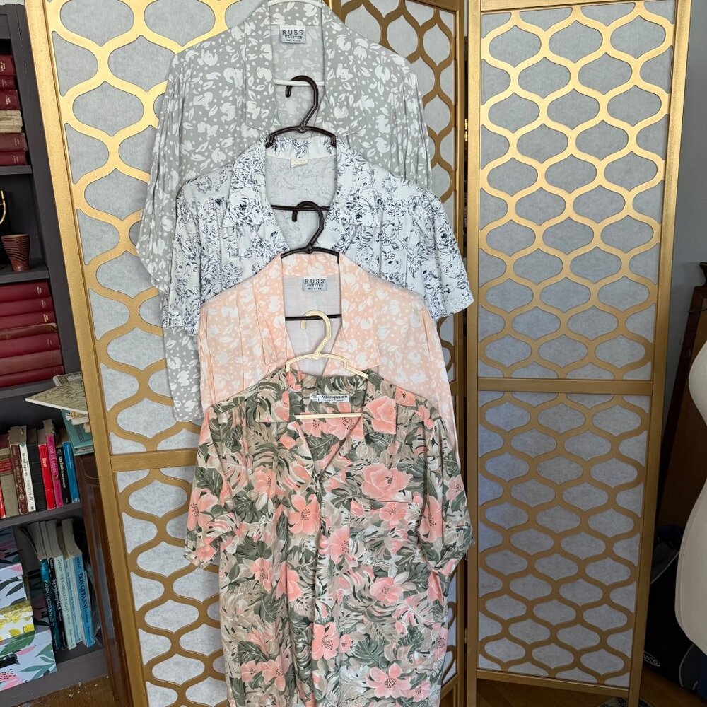 Vintage Blouse Lot (4) - Alfred Dunner & Russ Size XL Floral Button-Up Shirt - Picture 2 of 16